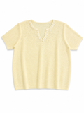 Pearl Trim Knit Top