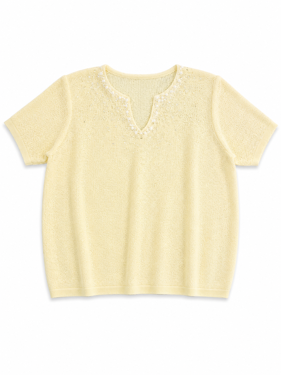 Pearl Trim Knit Top