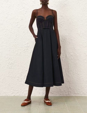 Corset Denim Dress