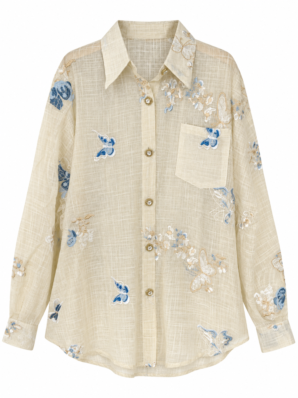 Co-Ord Set of Embroidered Shirt & Short