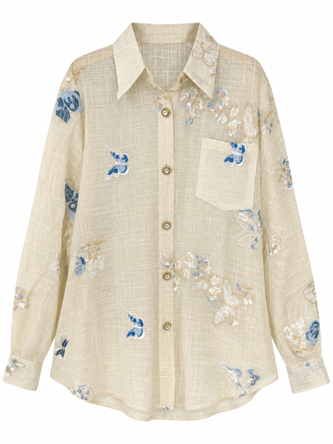 Co-Ord Set of Embroidered Shirt & Short