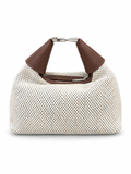 Woven Clasp Handle Mini Bag