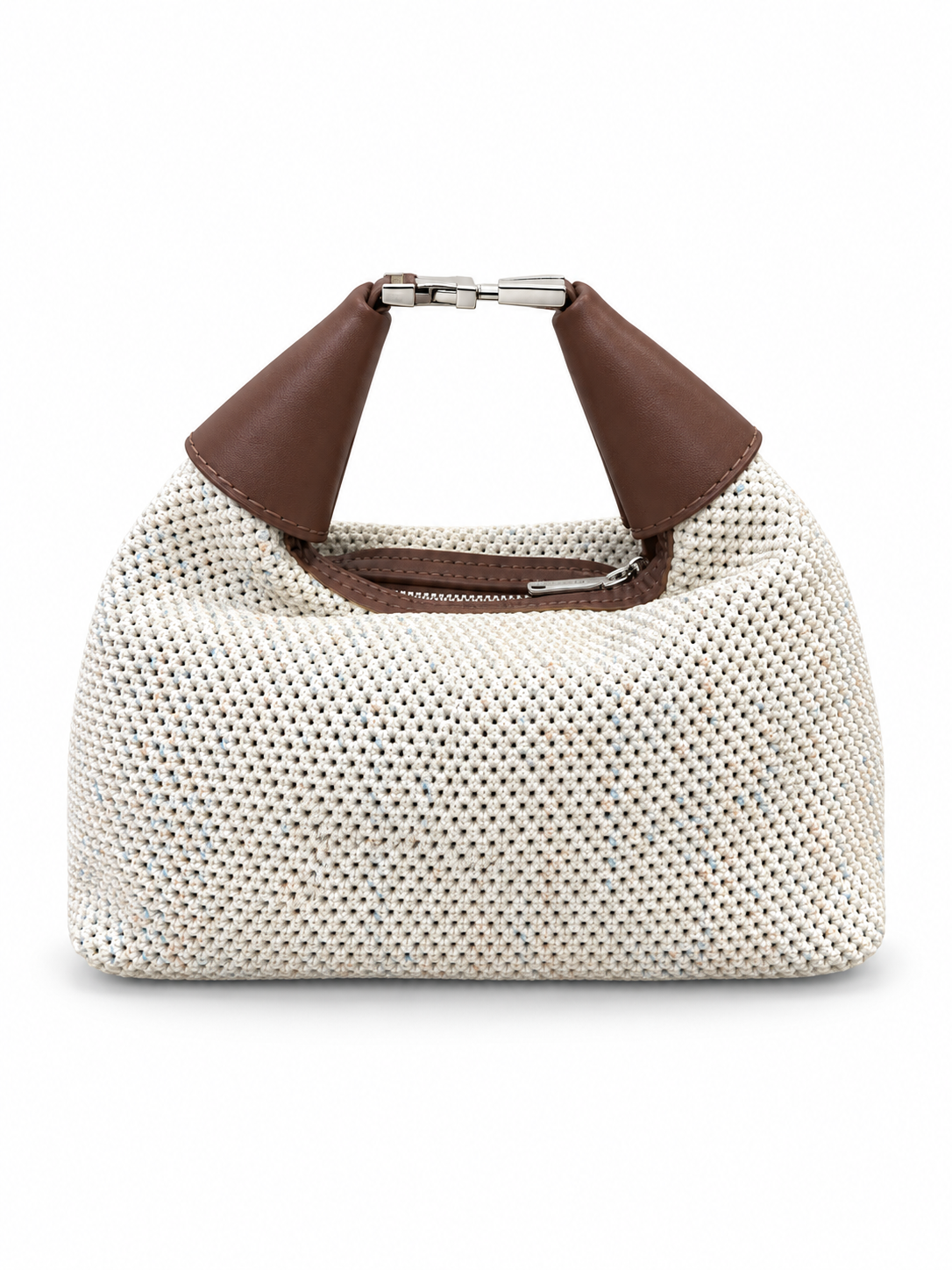 Woven Clasp Handle Mini Bag