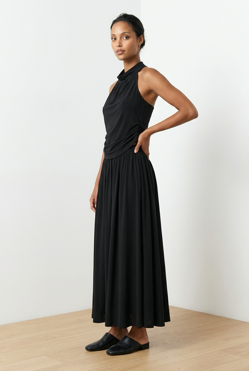 Co-Ord Set of Cotton Top & Skirt