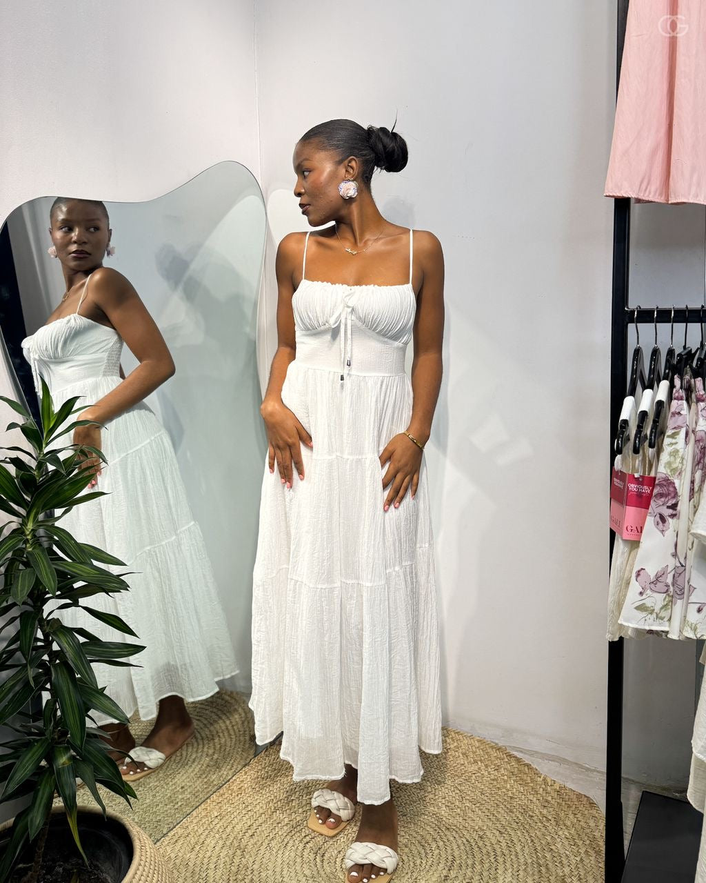 Gathered Midi Dress