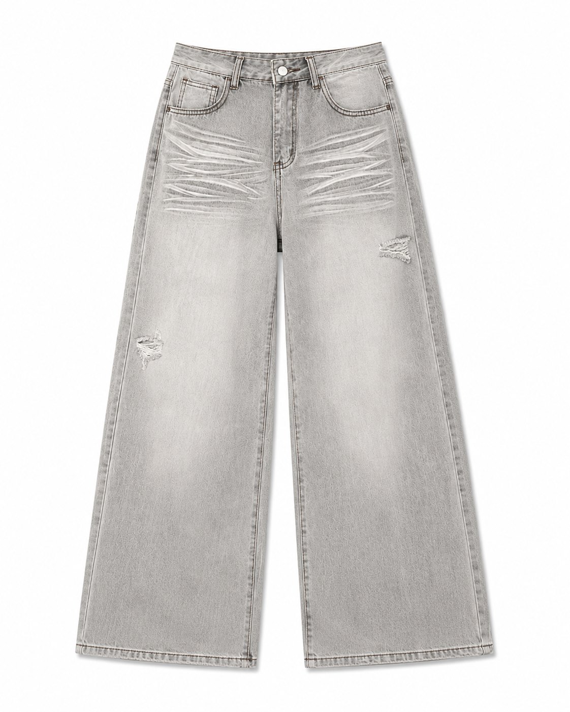 Vintage Grey Wide Leg Jeans
