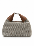 Woven Clasp Handle Mini Bag