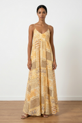 Golden Patchwork Maxi Dress
