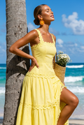 Lace Trim Maxi Dress