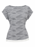Striped Boat Neck Top