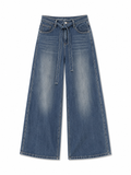 Tie Waist Loose Fit Jeans