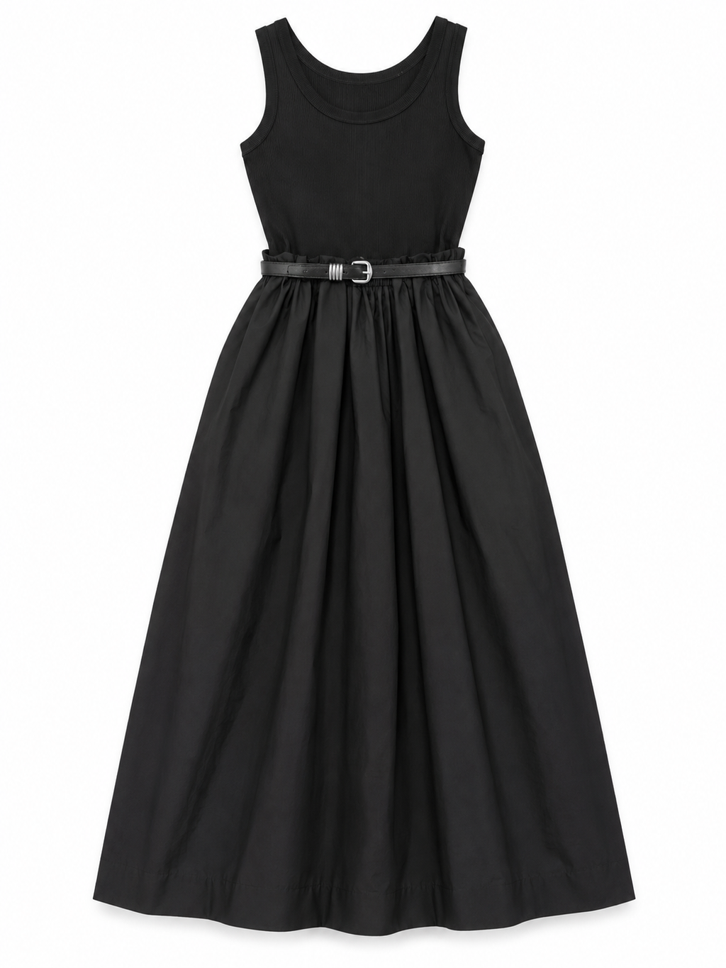 Sleeveless Belted Midi Dress