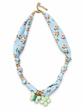 Floral Scarf Chain Necklace