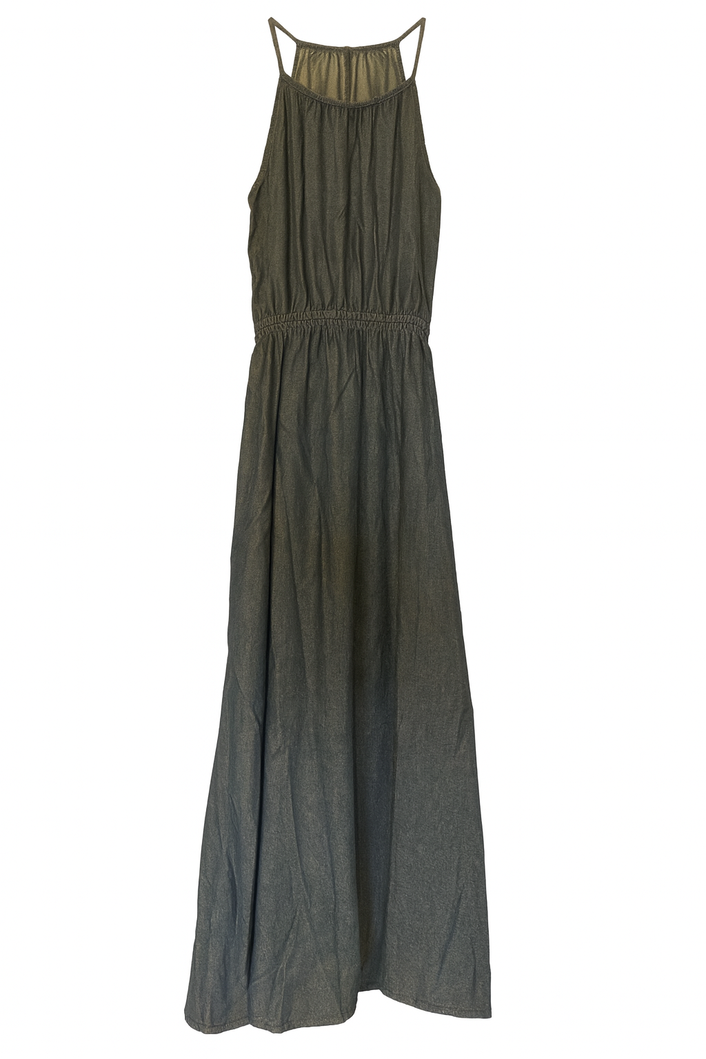Denim Dress with Open Back