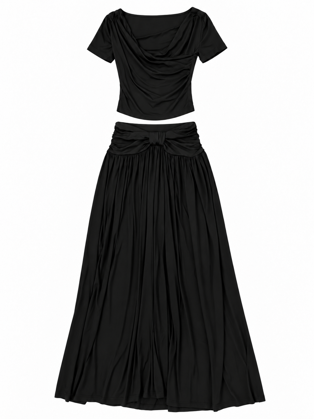 Co-Ord Set of Cotton Top & Skirt