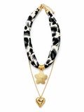 Leopard Scarf & Pendant Necklace