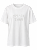Beaded Slogan T-Shirt