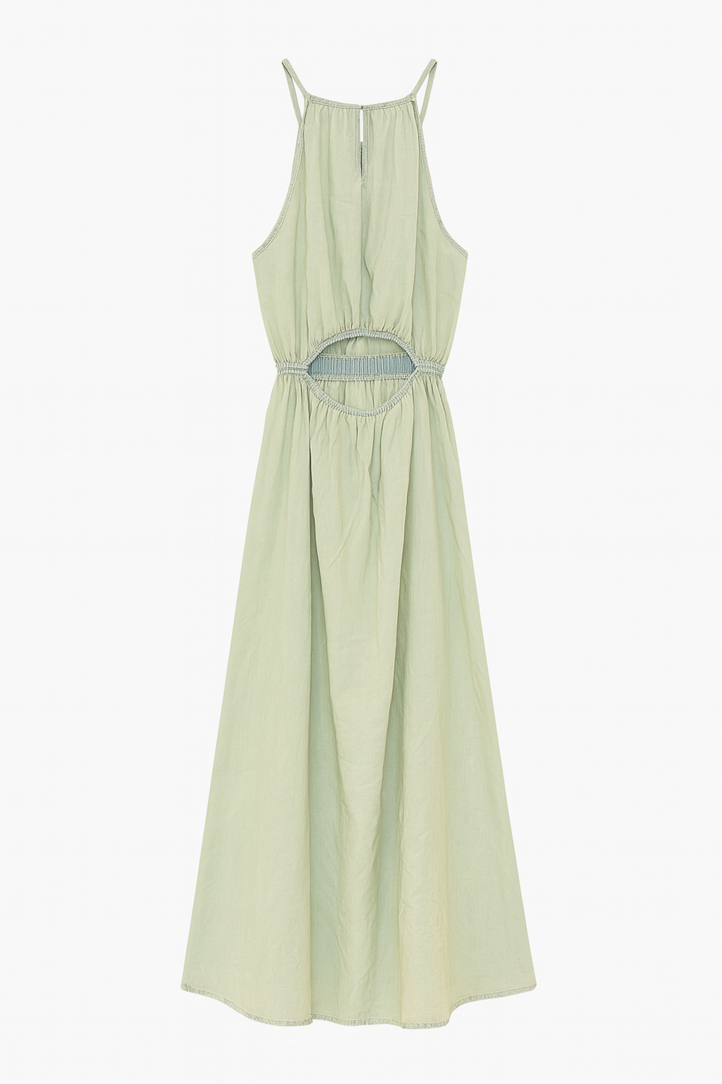 Denim Dress with Open Back