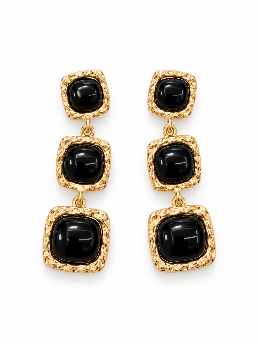 Triple Square Earrings
