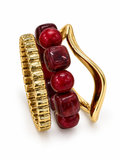 Burgundy & Gold Bracelet Trio