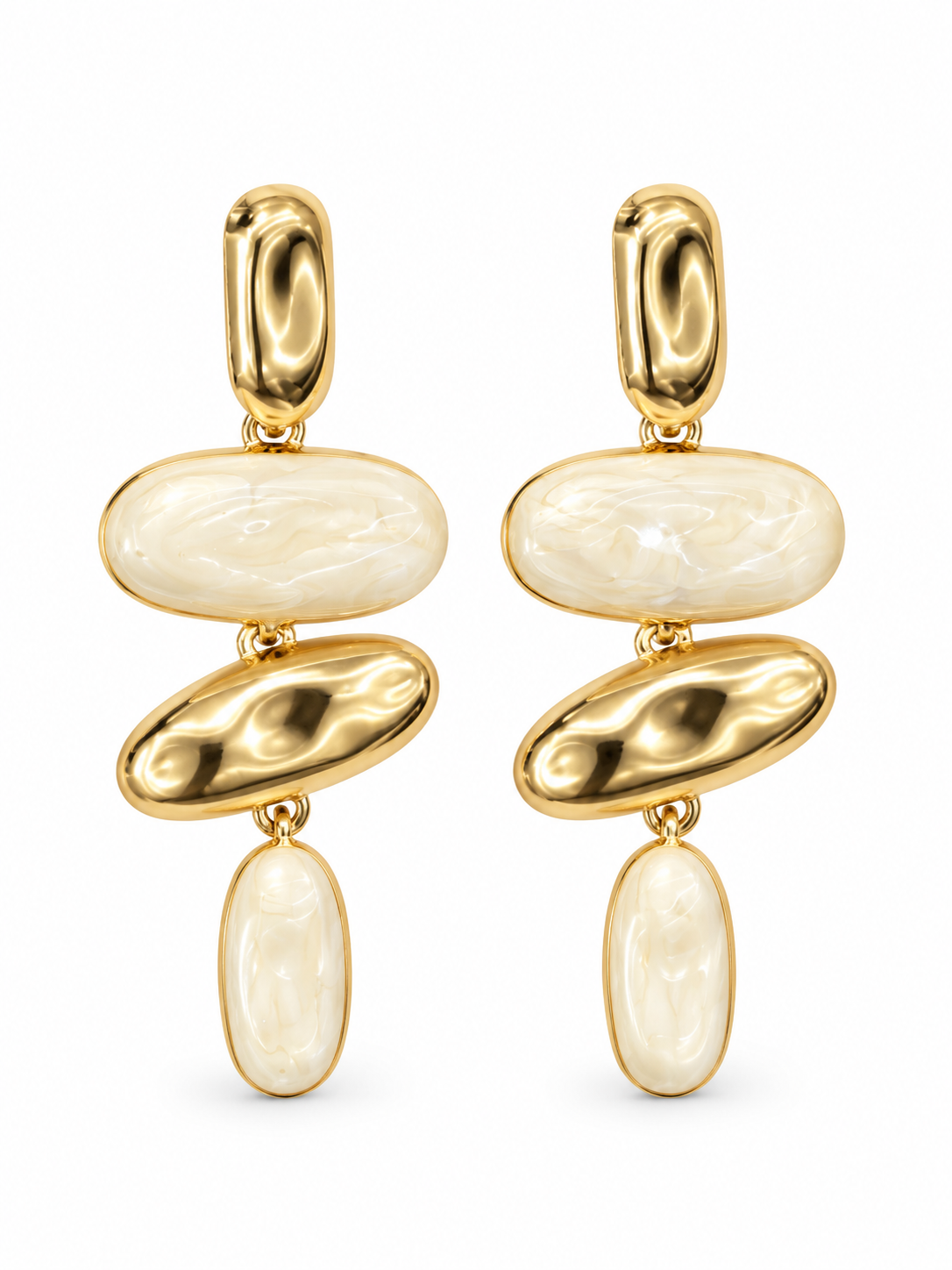 Oval Drop Earrings