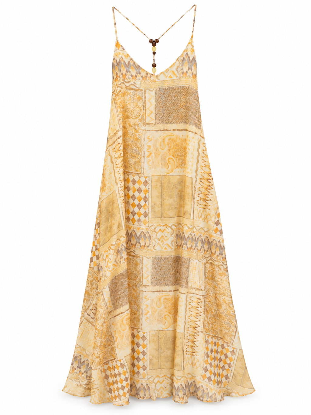 Golden Patchwork Maxi Dress