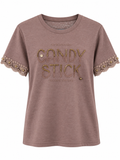Lace Sleeve T-Shirt