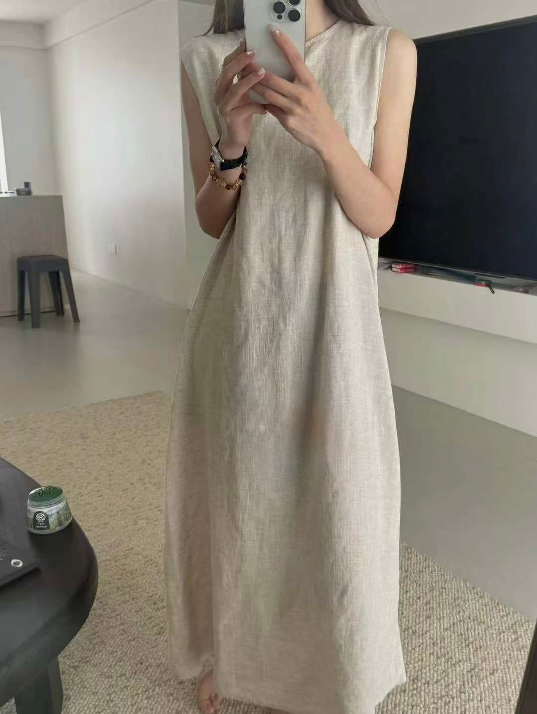 Linen Blend Dress