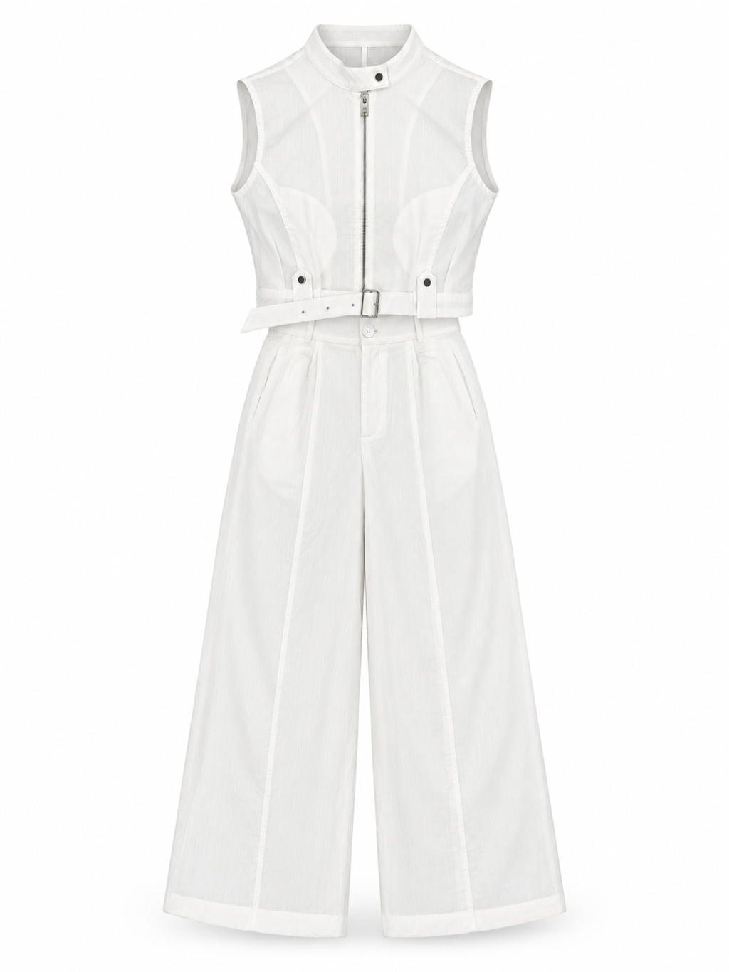Belted Zip-Up Co-Ord Set