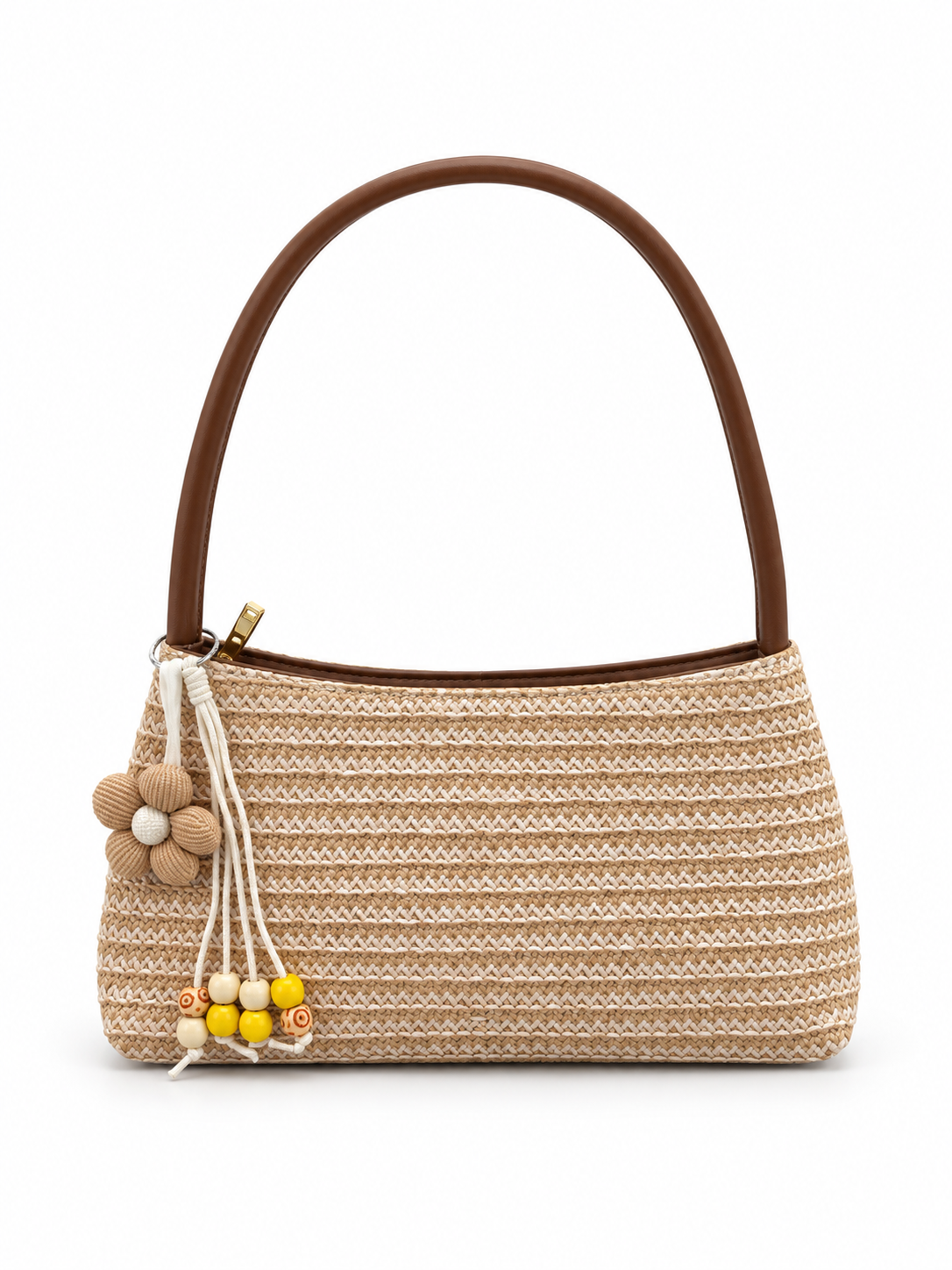 Natural Woven Shoulder Bag