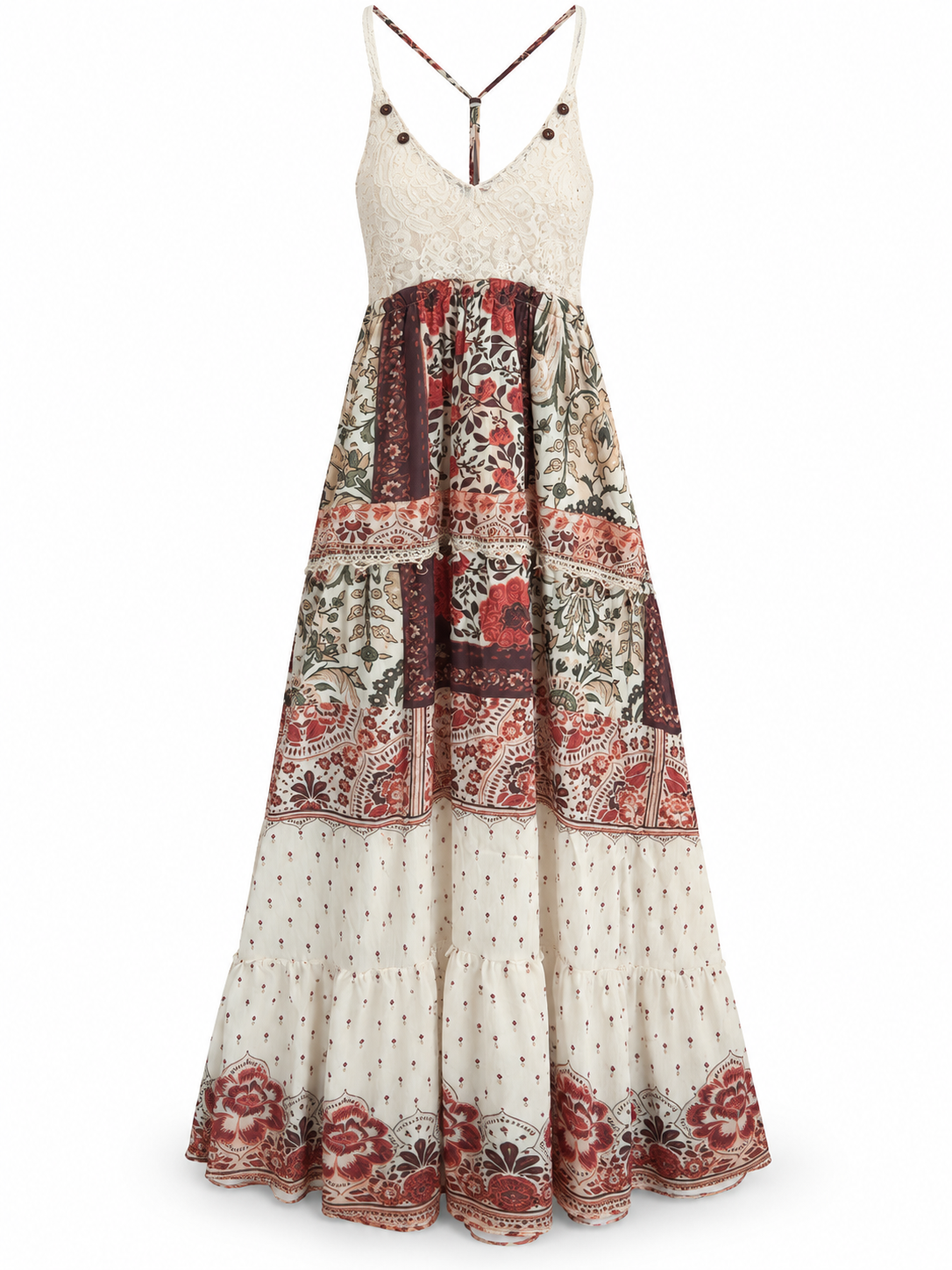 Lace Floral Maxi Dress