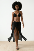 Pearl Crochet Bikini & Maxi Skirt Set