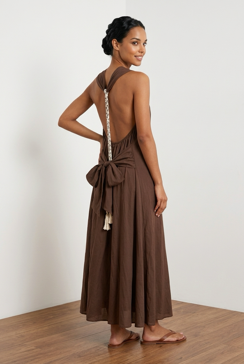 Bow Back Maxi Dress
