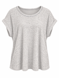 Contrast Stitch Relaxed Top
