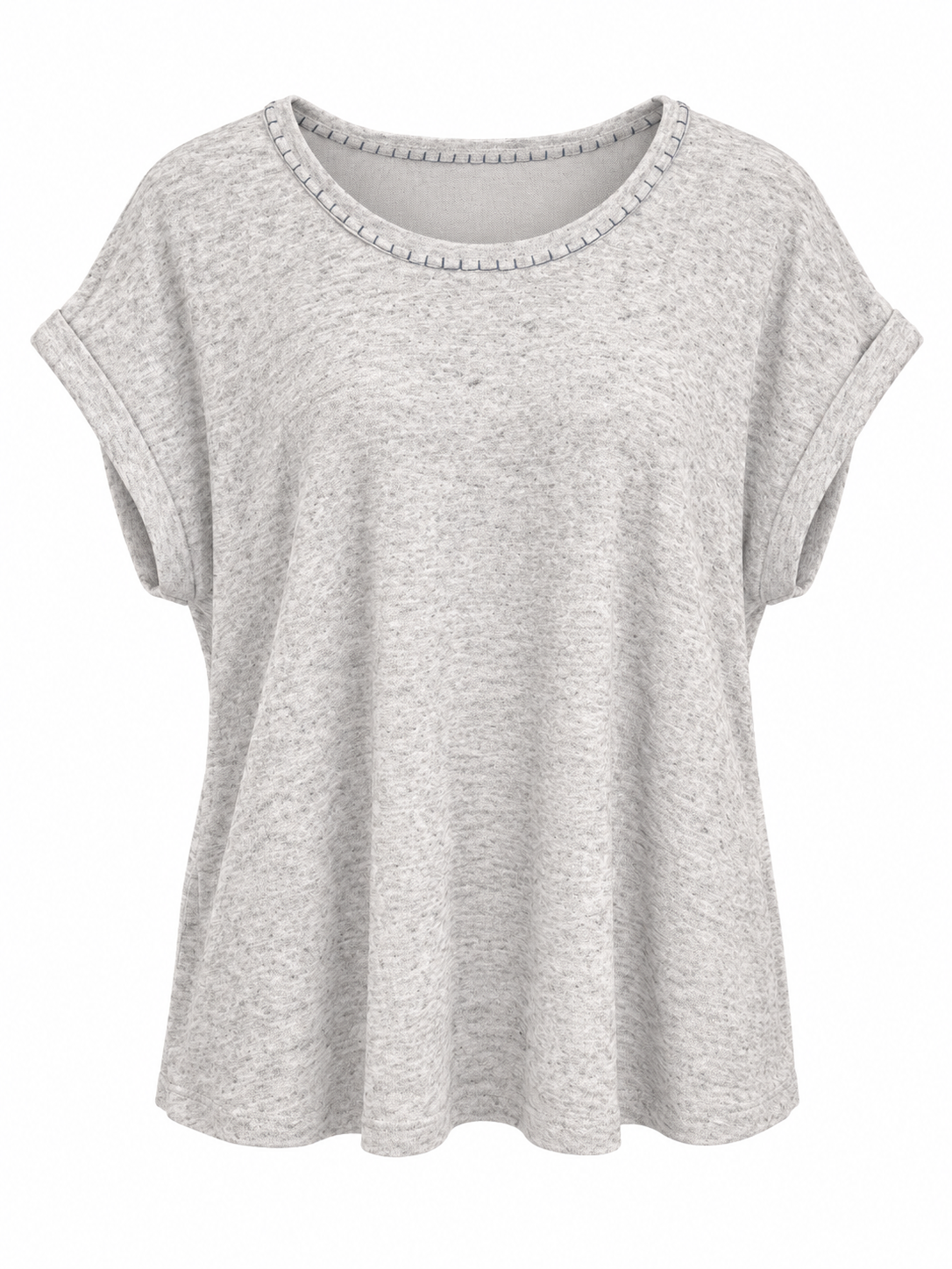 Contrast Stitch Relaxed Top