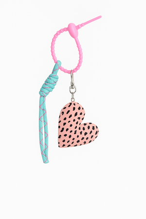 Printed Heart Bags Charms
