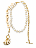 Layered Pearl & Seashell Necklace