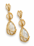 Gold Wrap Drop Earrings