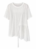 Lace Trim Asymmetric Top