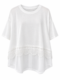 Lace & Sheer Hem Top