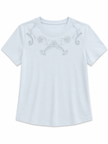 Embroidered Lace T-Shirt
