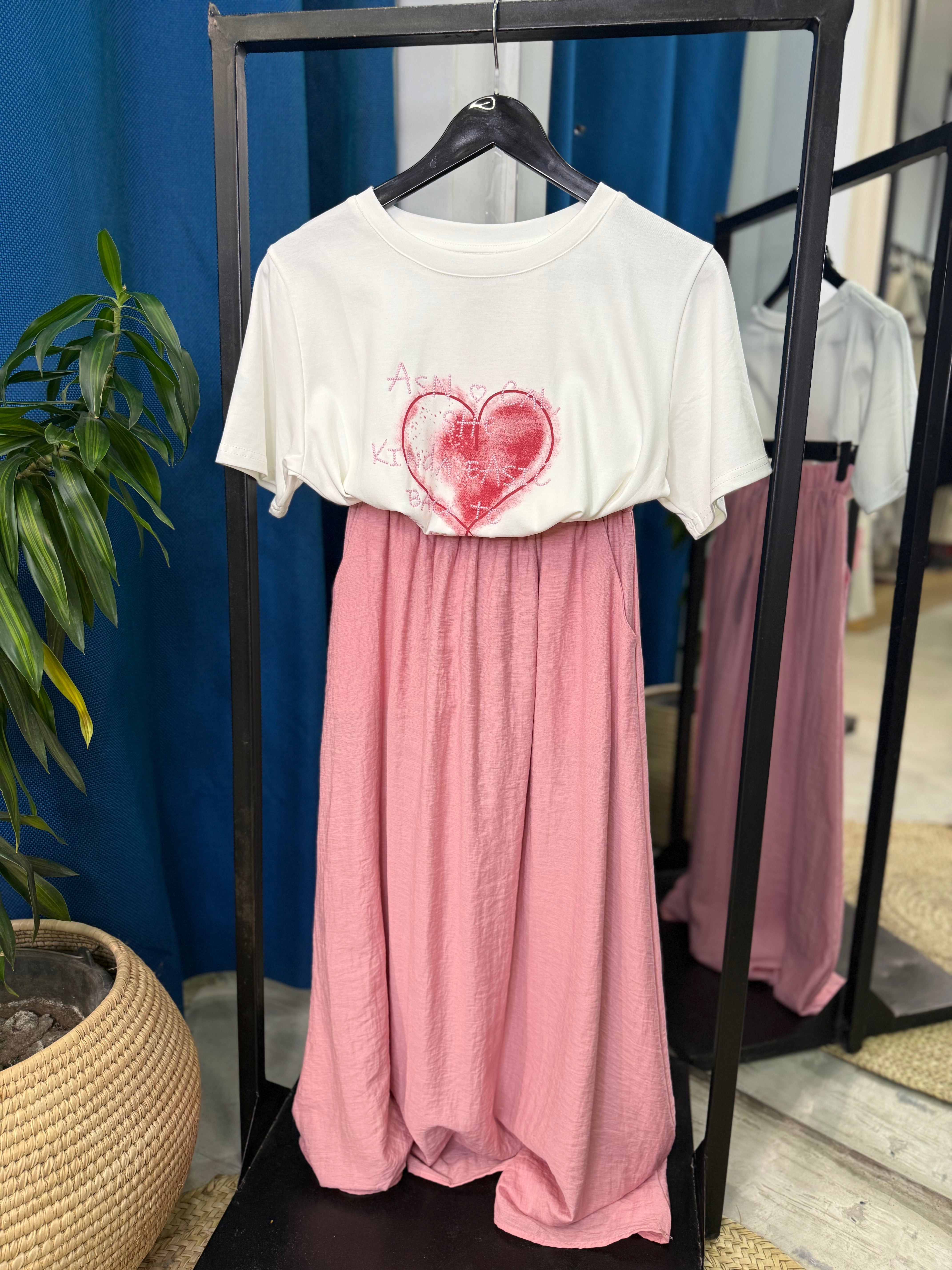 Heart Print T-Shirt