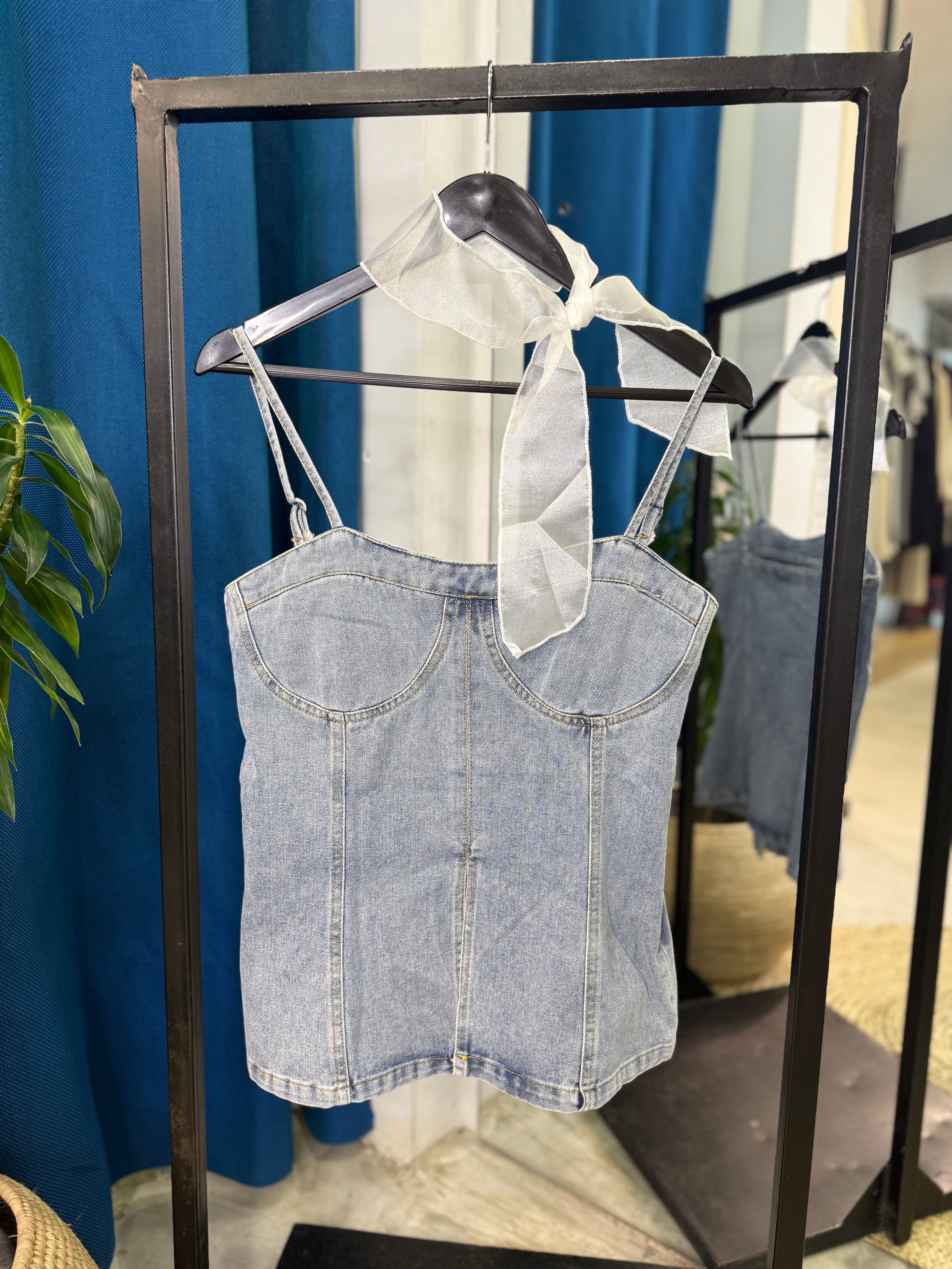 Denim Corset Top