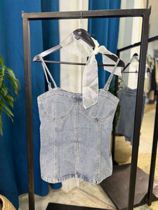 Denim Corset Top