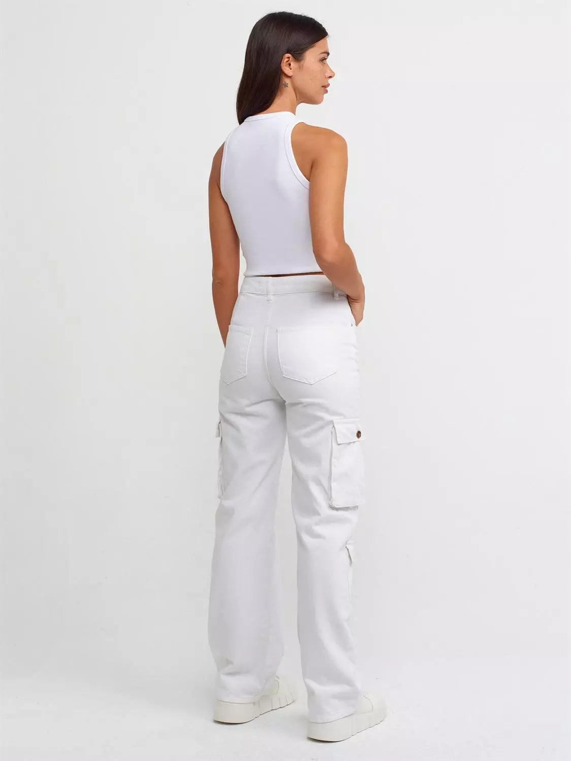 High Waist Cargo Jeans