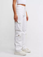 Load image into Gallery viewer, High Waist Cargo Jeans
