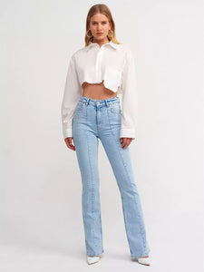 Faded Straight Fit Jeans