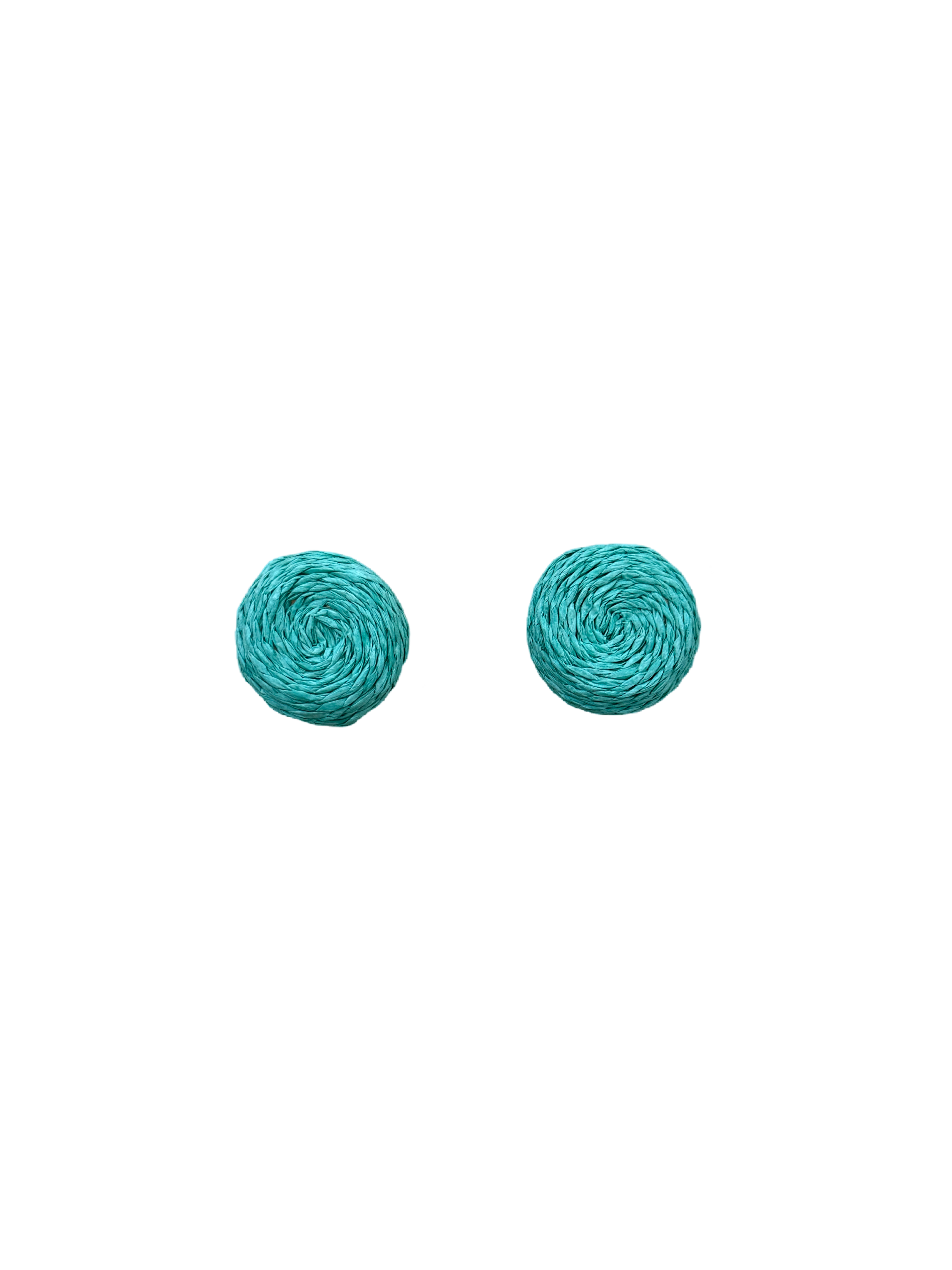 Raffia Round Earrings