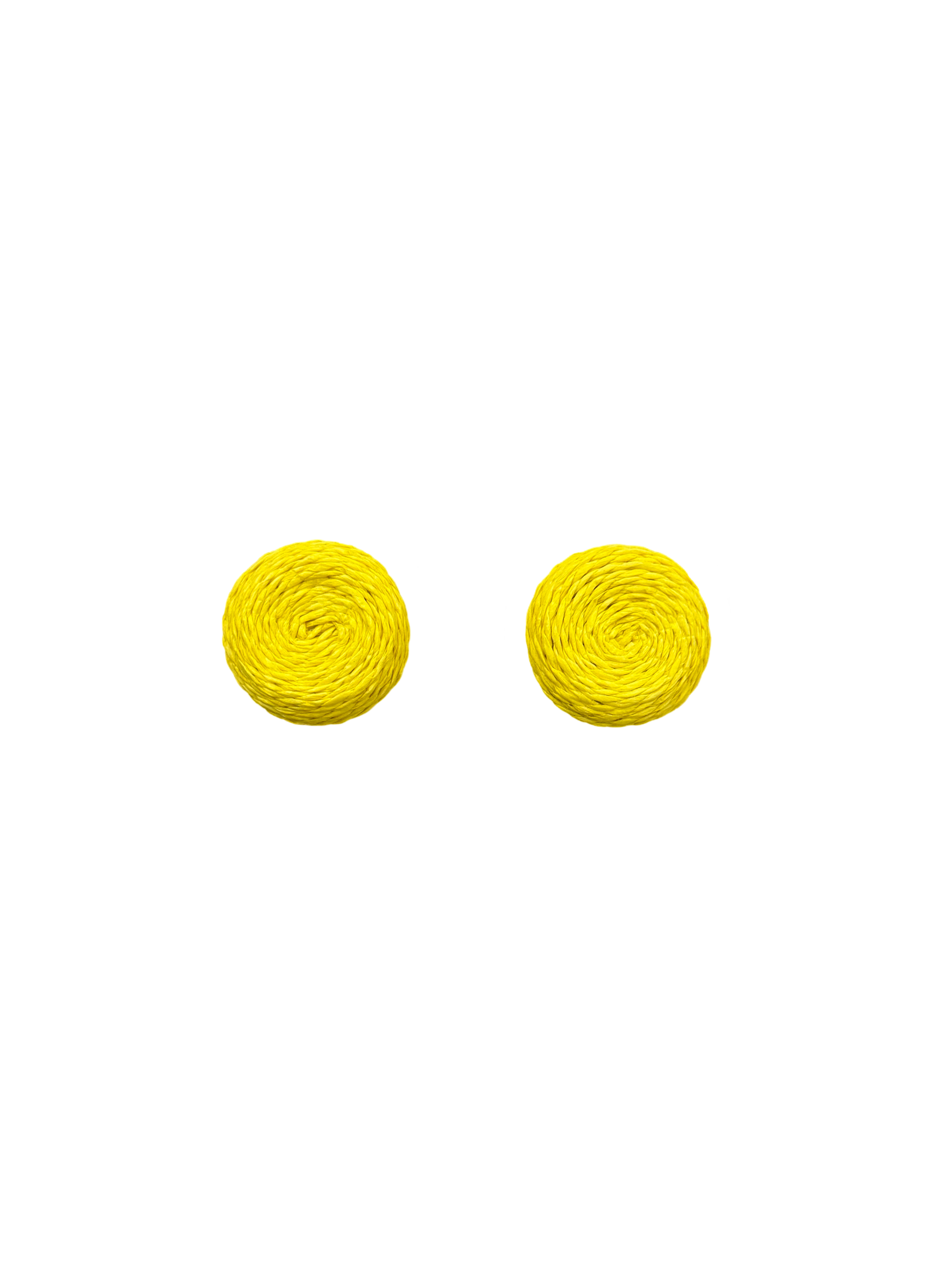 Raffia Round Earrings