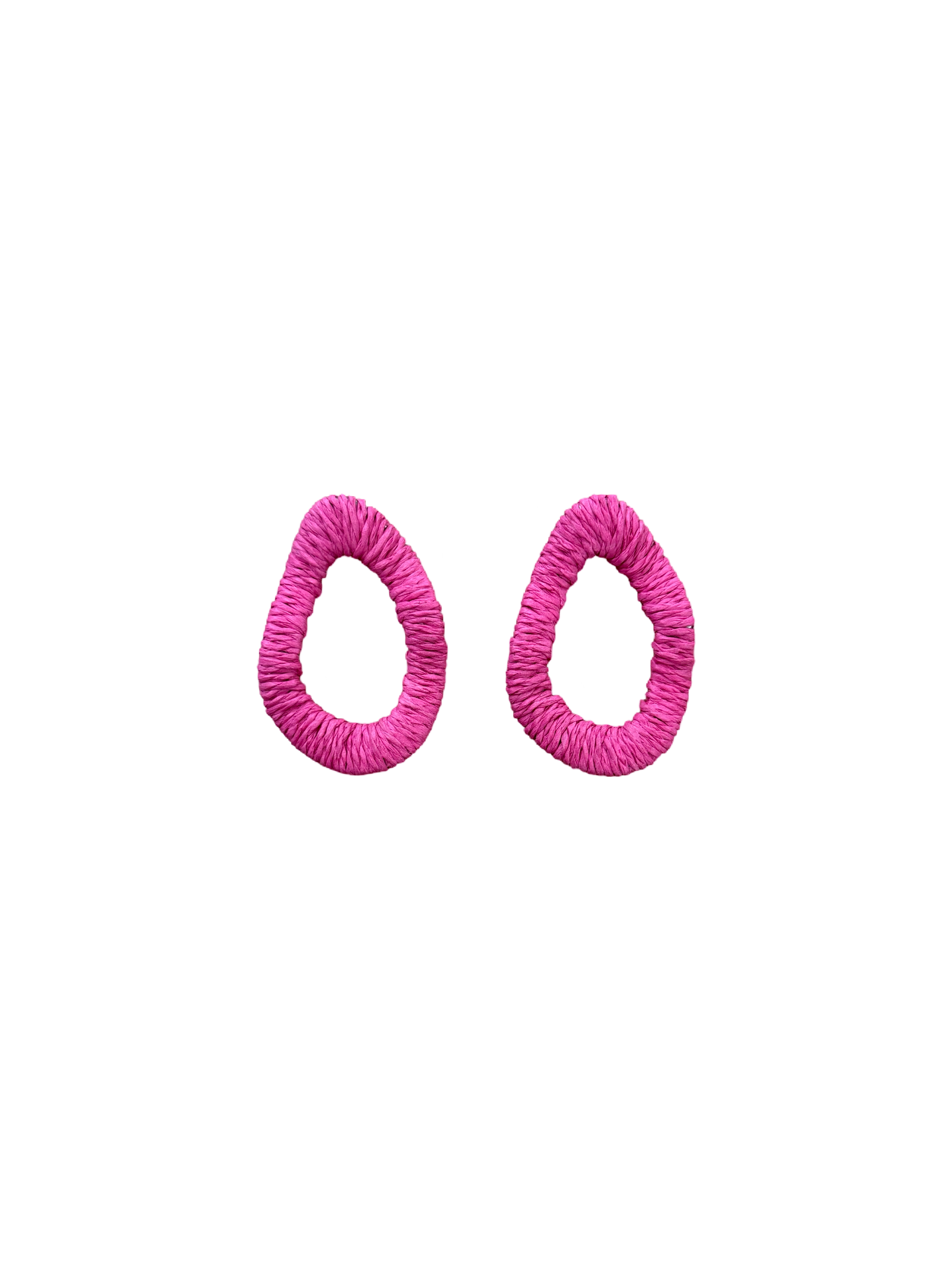 Geometric Raffia Earrings